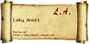 Laky Anett névjegykártya